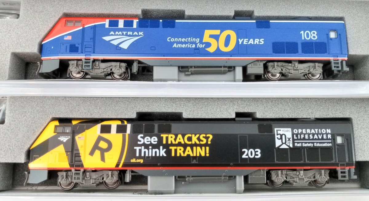 2 KATO N SCALE 176-6037-LS & 176-6039-LS AMTRAK P42 LOCOMOTIVES W/ LOKSOUND, 2 OBS  INV 263331434