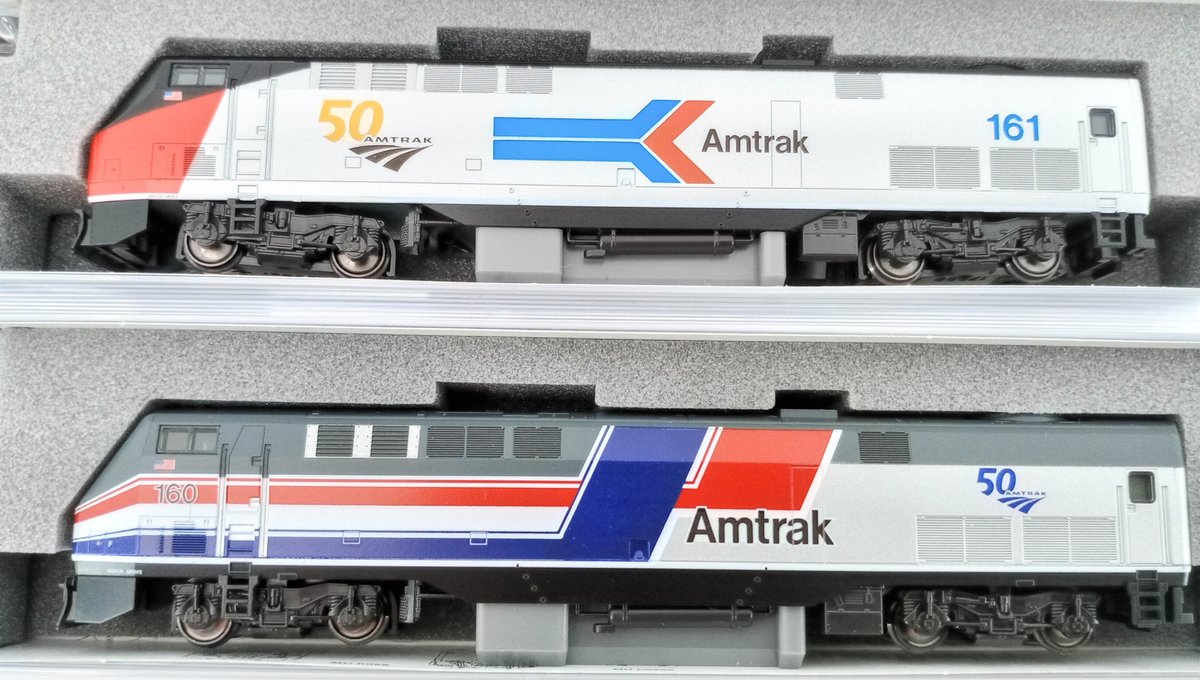 2 KATO N SCALE 176-6036-LS & 176-6038-LS AMTRAK 50TH P42 LOCOMOTIVES W/ LOKSOUND, 2 OBS  INV 263331433