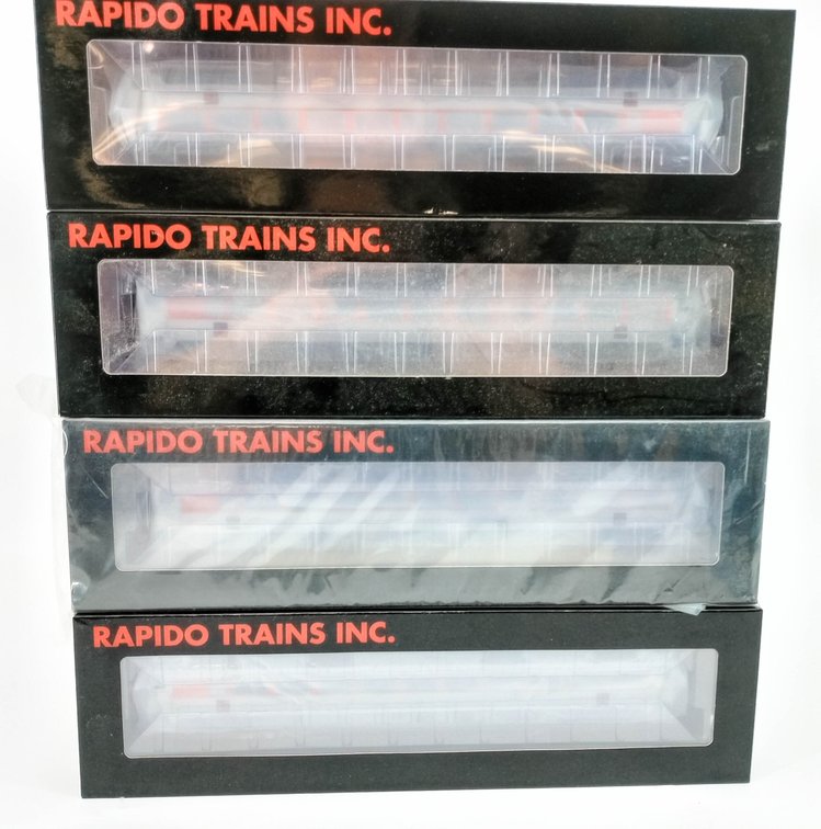 4 RAPIDO HO GAUGE 17222-17225 NEW HAVEN PULLMAN-BRADLEY 8600-SERIES COACHES, 4 OBS  INV 263331454