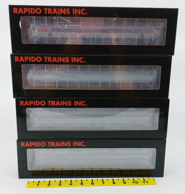 4 RAPIDO HO GAUGE 17233 17236 17227 17235 PULLMAN-BRADLEY PENN CENTRAL & NEW HAVEN 8600-SERIES COACHES, 4 OBS  INV 263331453
