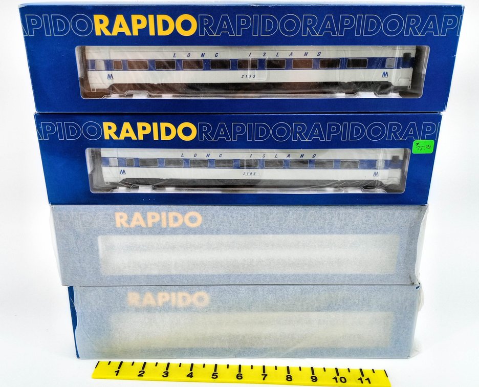 4 RAPIDO HO 100349 100350 100352 100353 LONG ISLAND MTA LIGHTWEIGHT COACHES, 4 OBS  INV 263331463