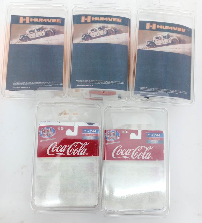 MIXED N SCALE MICRO-TRAINS HUMMER & MINI METALS COCA-COLA TRUCKS W/ ECC LIGHTS  INV 263331493
