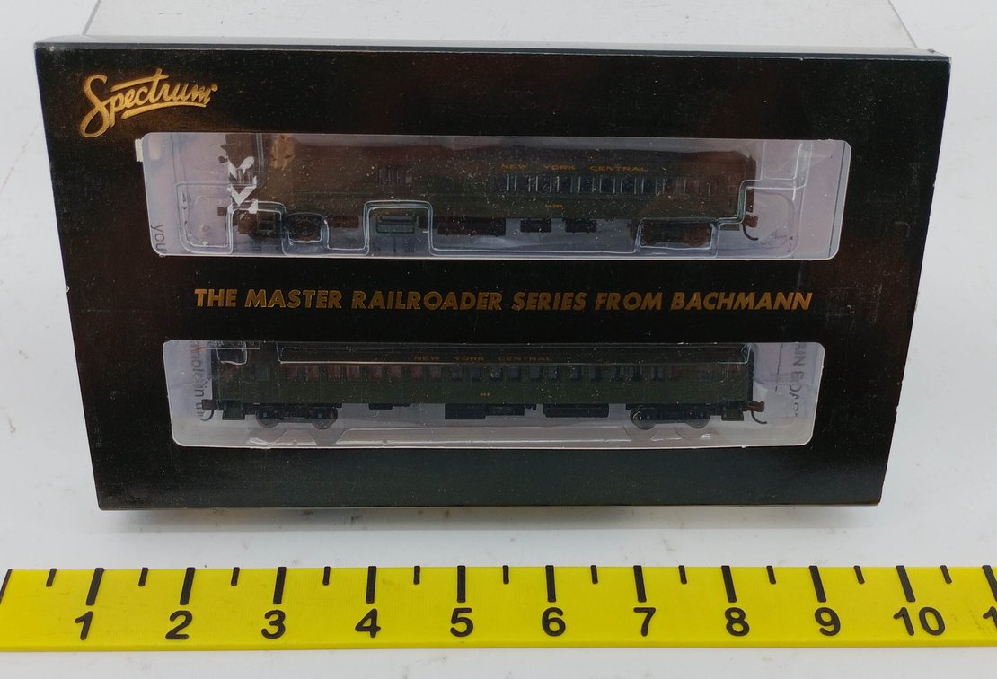 BACHMANN SPECTRUM N GAUGE 81470 N NYC EMC GAS ELECTRIC DOODLEBUG W/ TRAILER COACH DCC, OB  INV 263331511