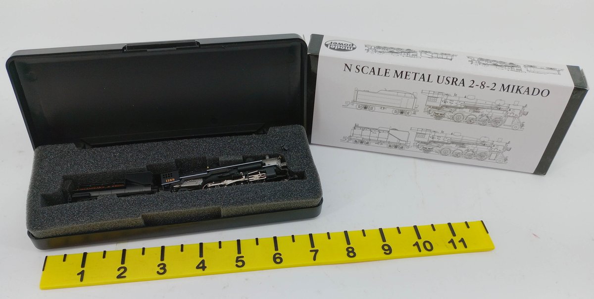 MODEL POWER 875951 CHESAPEAKE & OHIO N SCALE 2-8-2 MIKADO STEAM LOCOMOTIVE DCC & SOUND, OB  INV 263331512