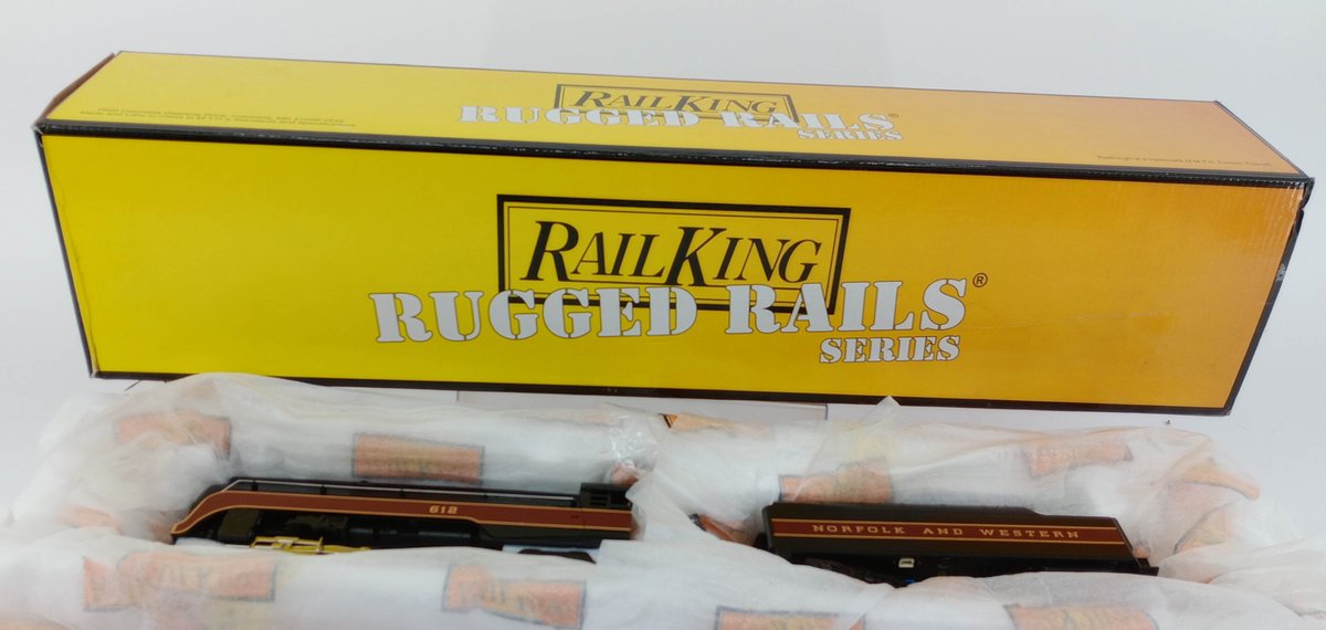 MTH RAILKING O GAUGE 30-4184-1E NORFOLK & WESTERN 4-8-4 BANTAM J STEAM ENG W/ PROTO-SOUND 2.0, OB  INV 263420004