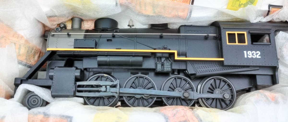 MTH RAIL KING O GAUGE 30-4180-1E CATERPILLAR 2-8-0 STEAM ENGINE W/ TENDER PROTO-SOUND 2.0, OB  INV 263420005