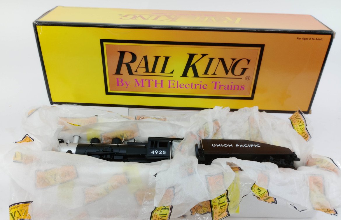 RAIL KING O GAUGE 30-1205-1 UNION PACIFIC 0-6-0 B-6 SWITCHER STEAM ENGINE W/ TENDER, OB  INV 263420010