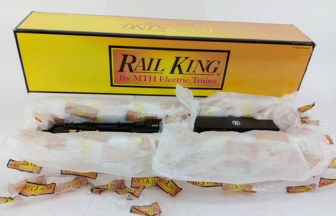 MTH RAIL KING O GAUGE 30-1166-1 NYO&W 4-8-2 L-3 MOHAWK STEAM ENGINE & TENDER, OB  INV 263420008