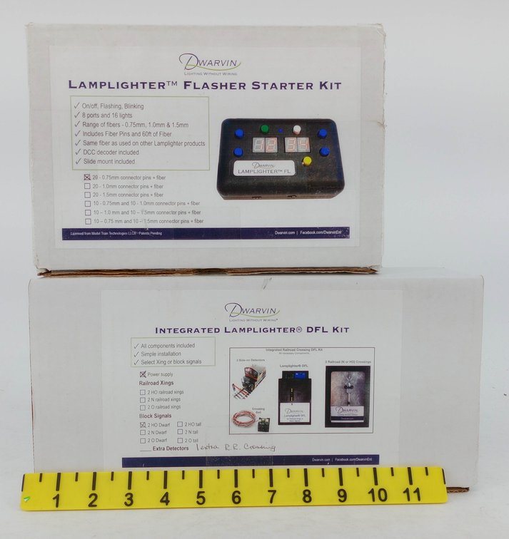 2 DWARVIN LAMPLIGHTER FLASHER STARTER KIT & INTEGRATED DFL KIT, 2 OBS  INV 263430005