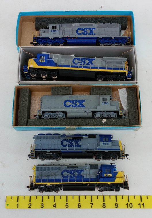 5 ATHEARN HO CSX DIESEL LOCOMOTIVES, 3 OBS  INV 263430023