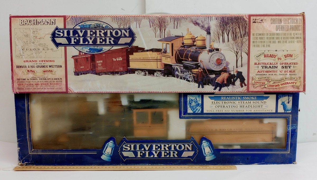 BACHMANN 90025 SILVERTON FLYER DENVER & RIO GRANDE WESTERN G SCALE TRAIN SET, OB  INV 263430027