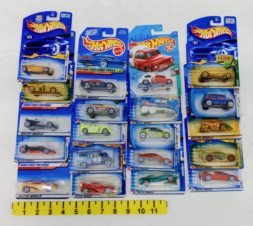 ASSORTED MATTEL HOT WHEELS DIE-CAST CARS 2000 & 2004 FIRST EDITIONS TOONED RAGEOUS ZOTIC & MORE ALL OB  INV 263470012