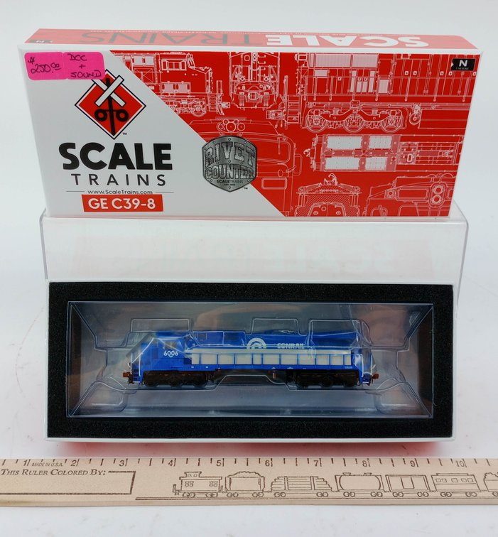 SCALE TRAINS SXT39175 CONRAIL GE C39-8 #6006 N SCALE DIESEL LOCOMOTIVE DCC & SOUND, OB  INV 263331523