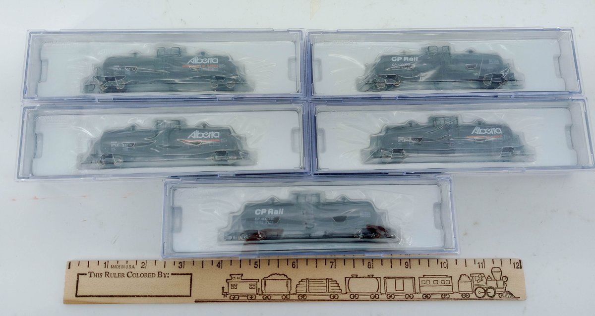 5 RAPIDO N SCALE PRCOR GP20 TANK CARS, CP RAIL & ALBERTA, 5 OBS  INV 263331528