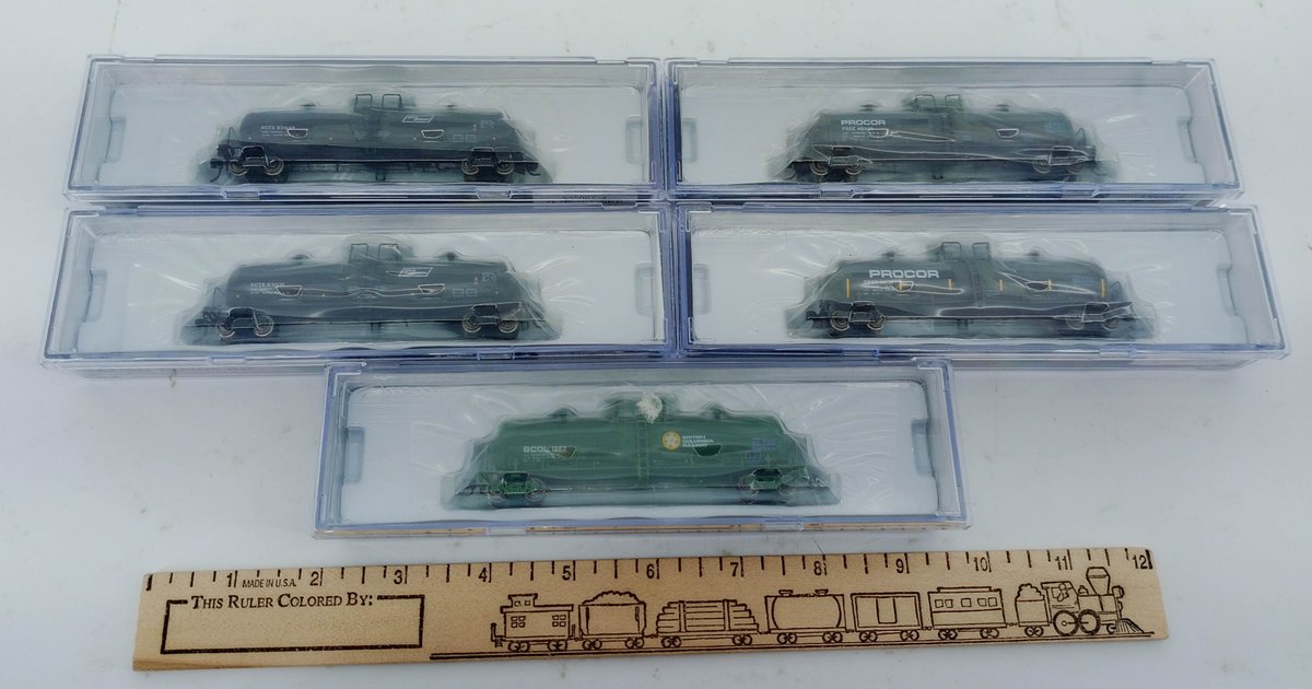 5 RAPIDO N SCALE GP20 TANK CARS PROCOR NCTX & BCR, 5 OBS  INV 263331530