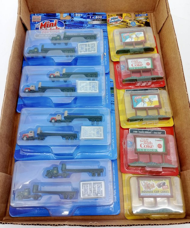 ASSORTED CLASSIC METAL WORKS MINI METALS N SCALE TRUCKS & BILLBOARDS, 9 OBS  INV 263331541