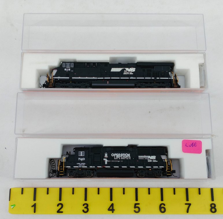 2 FOX VALLEY MODELS N SCALE NORFOLK SOUTHERN LOCOMOTIVES 70462 & 70654, 2 OBS  INV 263331605