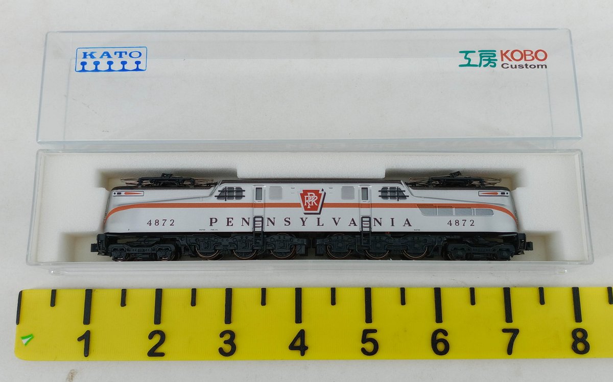 KATO N GAUGE 137-2022-KB PENNSYLVANIA GG1 #4872 CONGRESSIONAL SILVER ELECTRIC LOCOMOTIVE, OB  INV 263331604