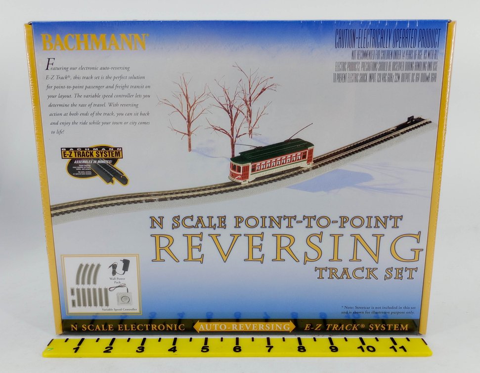 BACHMANN N SCALE POINT-TO-POINT REVERSING E-Z TRACK SET, SEALED OB  INV 263331609