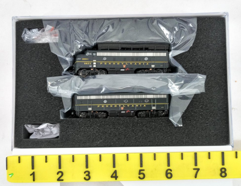 BROADWAY LIMITED 3516 PRR EMD F7 A/B DIESEL LOCOMOTIVE SET N SCALE, OB  INV 263331614