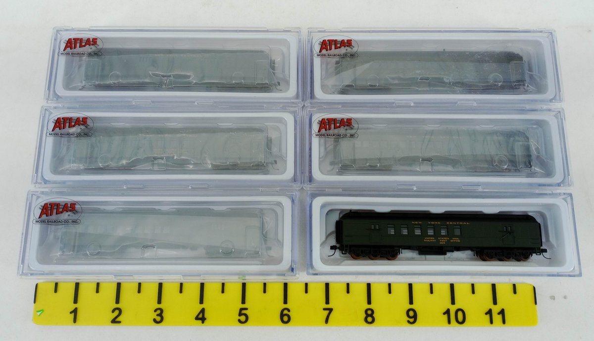 6 ATLAS N TRAINMAN NYC 60' RPO, COMBINE & BAGGAGE CARS, 6 OBS  INV 263331660