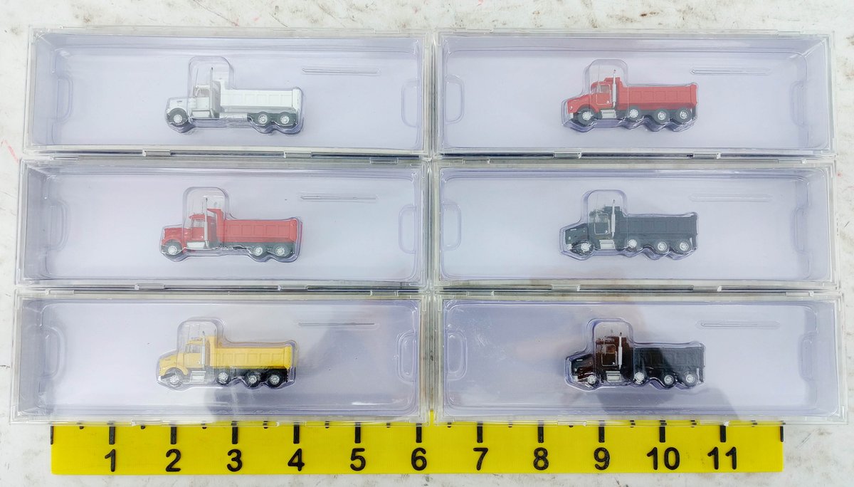 6 N SCALE KENWORTH T800 & W900 DUMP TRUCKS, 6 OBS  INV 263331726