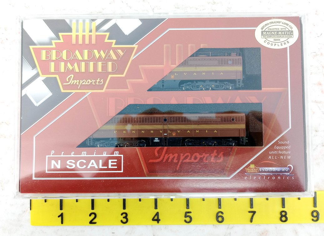 BROADWAY LIMITED 3381 PRR PENNSYLVANIA ALCO PA/PB N SCALE DIESEL LOCOMOTIVES W/ SOUND, OB  INV 263331730