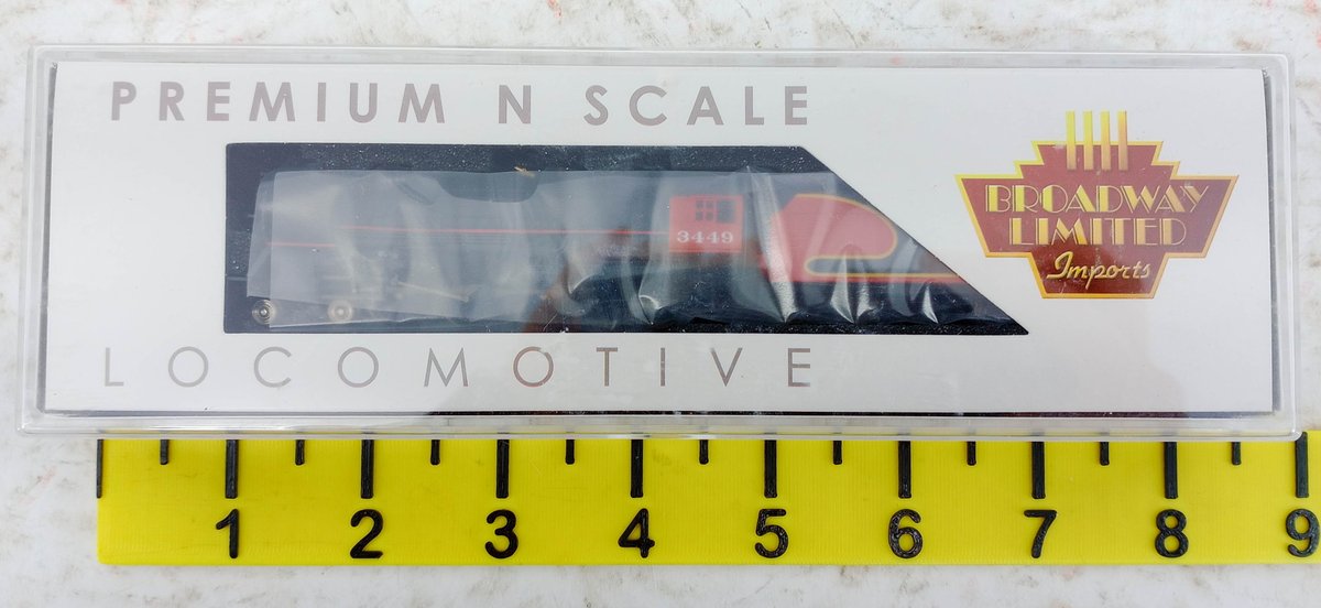BROADWAY LIMITED N GAUGE 7982 SANTA FE 3449 HEAVY PACIFIC 4-6-2 STEAM LOCOMOTIVE, OB  INV 263331736