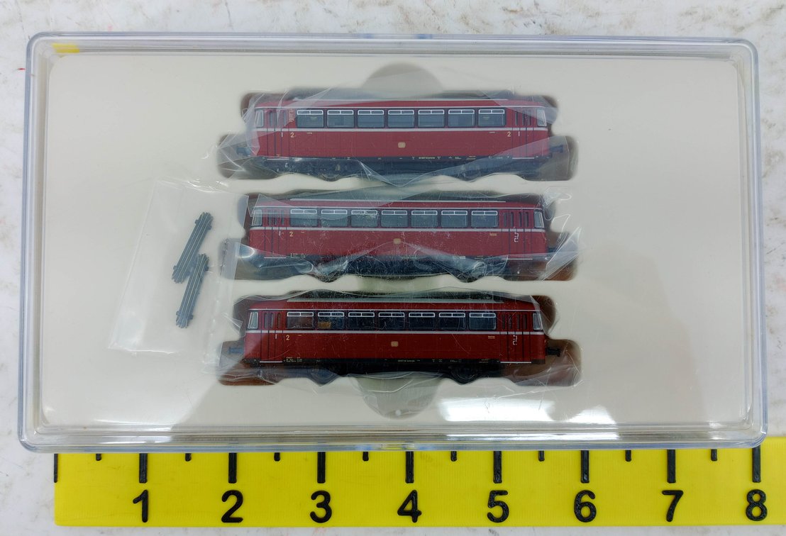 TRIX MINITRIX 12467 DB BR VT 98 3-CAR RAILBUS SET, N GAUGE, OB  INV 263331813