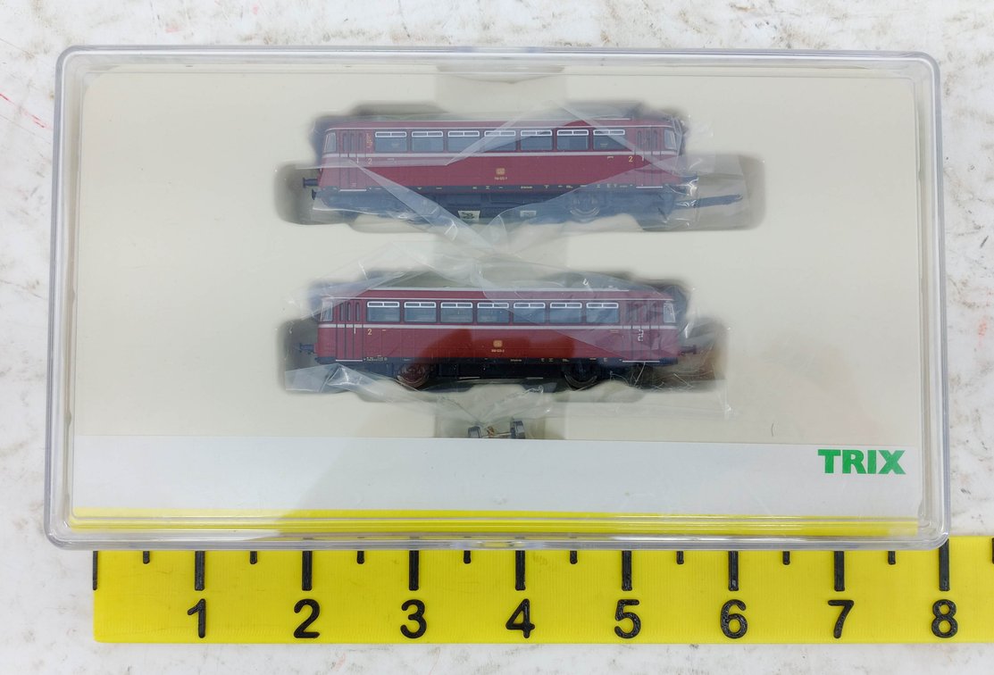 TRIX MINITRIX 12555 DB BR 798 TRIEBZUG RAIL BUS SET, N GAUGE, OB  INV 263331816