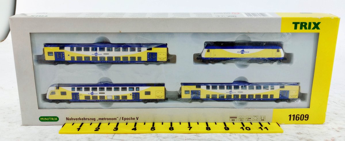 MINITRIX TRIX 11609 METRONOM N GAUGE COMMUTER TRAIN SET, OB  INV 263331822