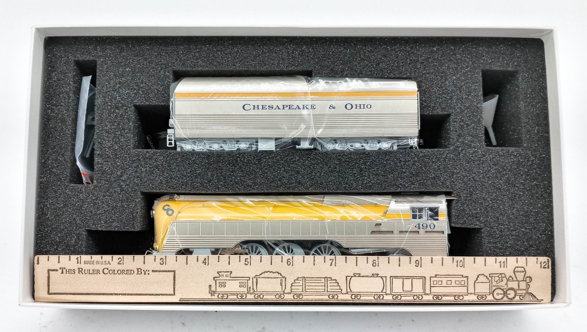 BROADWAY LIMITED 4554 C&O CLASS L-1 HUDSON #490 HO STEAM LOCOMOTIVE W/ TENDER, OB  INV 263331836