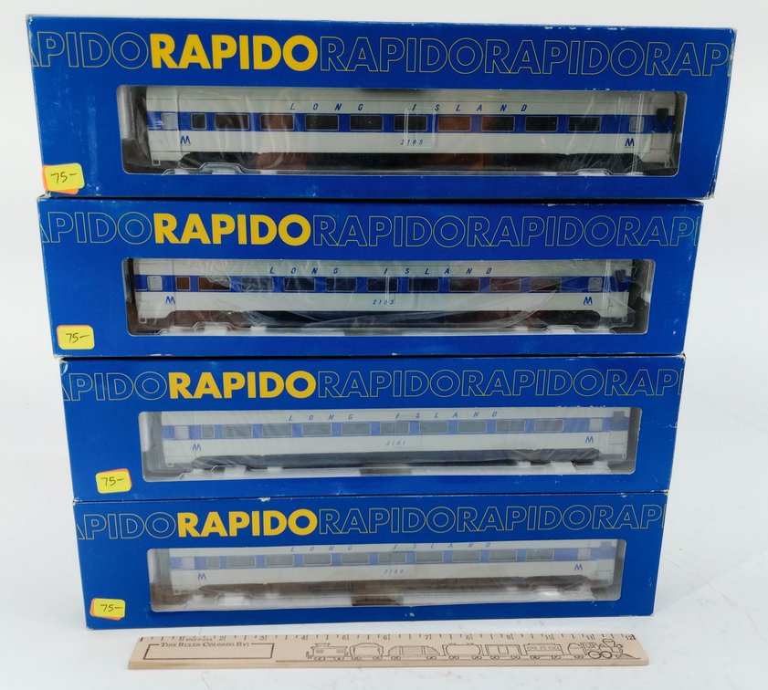 4 RAPIDO HO 100350-100353 LONG ISLAND MTA LIGHTWEIGHT COACHES, 4 OBS  INV 263331838