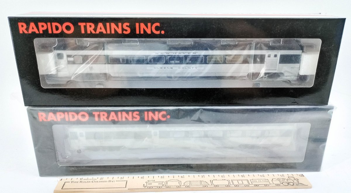 2 RAPIDO HO 134005 & 132006 NEW HAVEN PULLMAN-BRADLEY COUNTY & DINING CARS, 2 OBS  INV 263331842