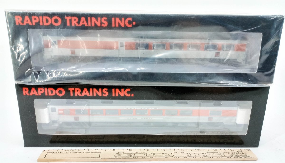 2 RAPIDO HO 132018 & 134020 NEW HAVEN PULLMAN-BRADLEY DINING & COUNTY CARS, 2 OBS  INV 263331840