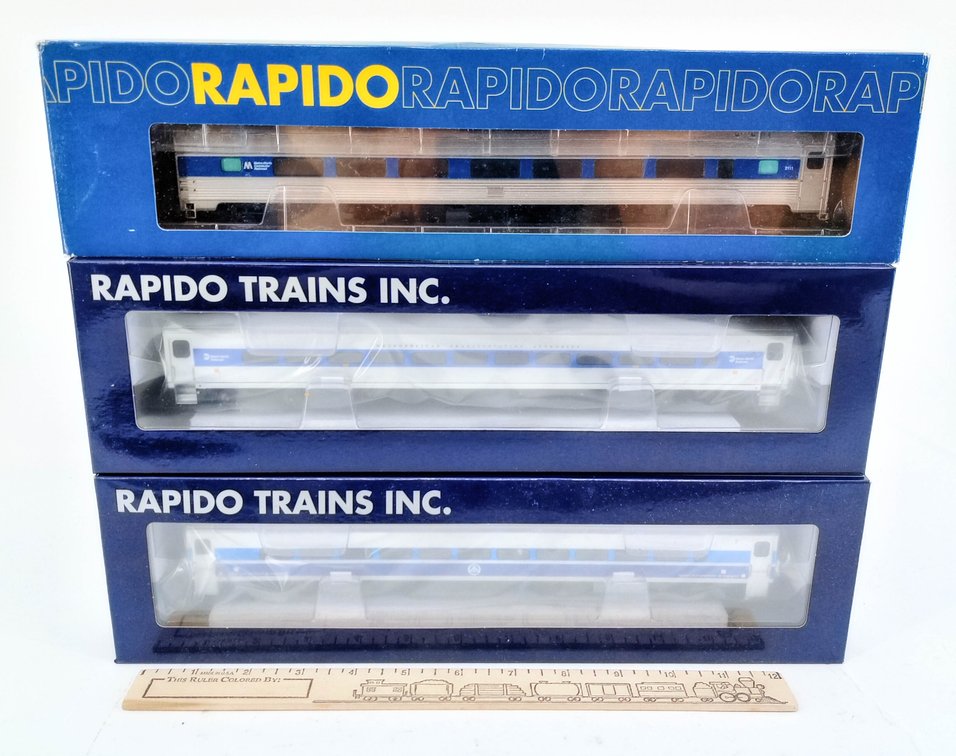 3 RAPIDO HO COMET & BUDD COACHES, METRO-NORTH & AMT MONTREAL, 3 OBS  INV 263331843