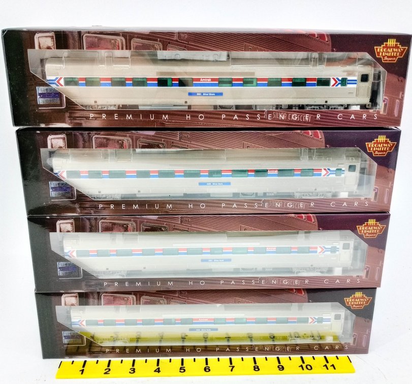 4 BROADWAY LIMITED HO AMTRAK SLEEPER PASSENGER CARS 1542-1545, 4 OBS  INV 263331849