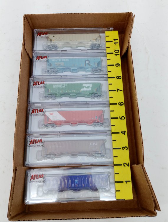 6 ATLAS N SCALE THRALL 4750 COVERED HOPPERS, 6 OBS  INV 263331908
