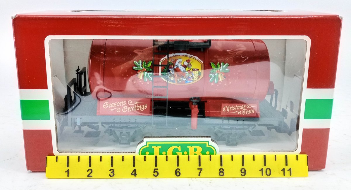 LGB G GAUGE 47400 CHRISTMAS TRAIN SEASONS GREETINGS TANK CAR, OB  INV 263390045