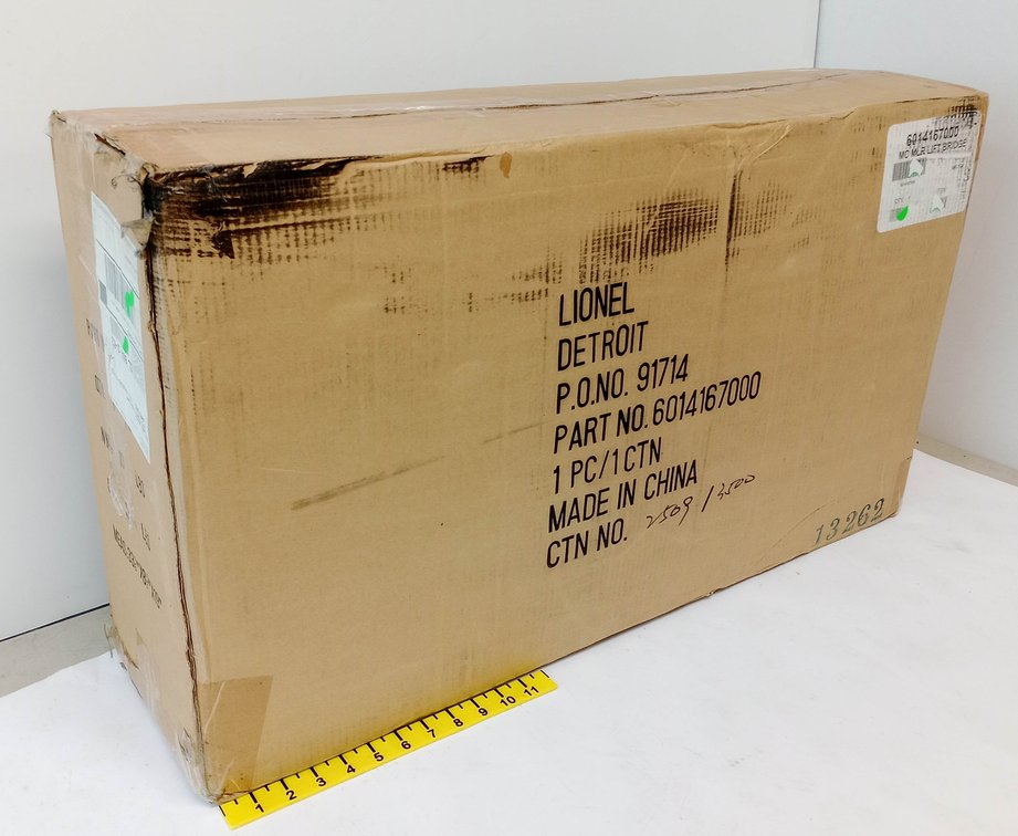 LIONEL O GAUGE 6-14167 LIFT BRIDGE, NEW BOX SEALED SHIPPING CARTON  INV 263390074