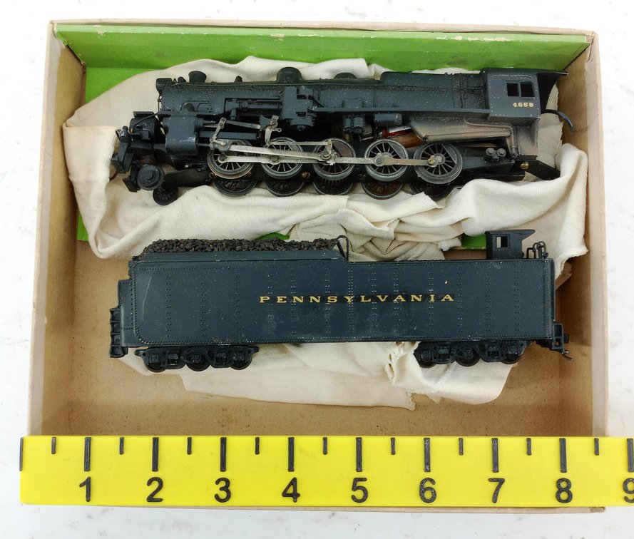 PENN LINE HO GAUGE I-1 PENNSYLVANIA DECAPOD 4658 STEAM LOCOMOTIVE & TENDER, OB  INV 263390084