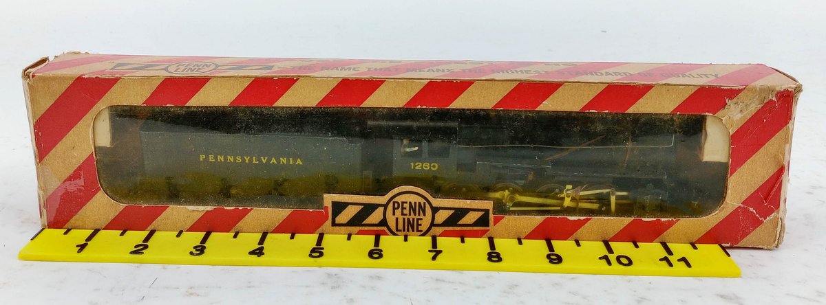 PENN LINE HO GAUGE H-9 CONSOLIDATION PENNSYLVANIA 1260 STEAM LOCOMOTIVE & TENDER, OB  INV 263390086