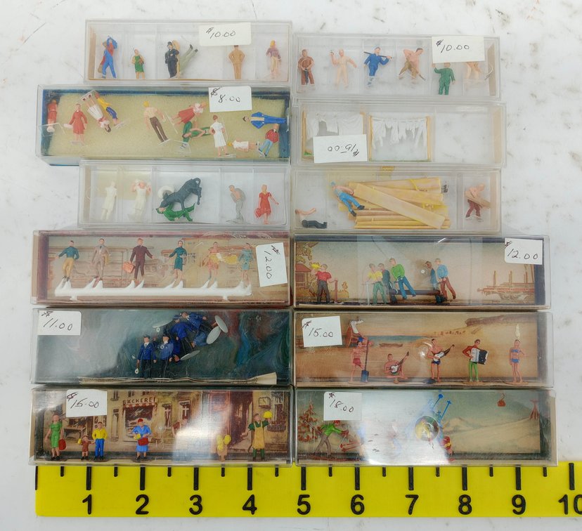 PREISER HO SCALE FIGURES ASSORTED PEOPLE & WORKERS SETS, SOME OBS  INV 263390095