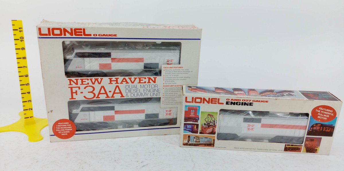 LIONEL 6-8851 & 6-8864 NEW HAVEN F-3 DIESEL ENGINES & DUMMY UNIT, 2 OBS INV 263390178