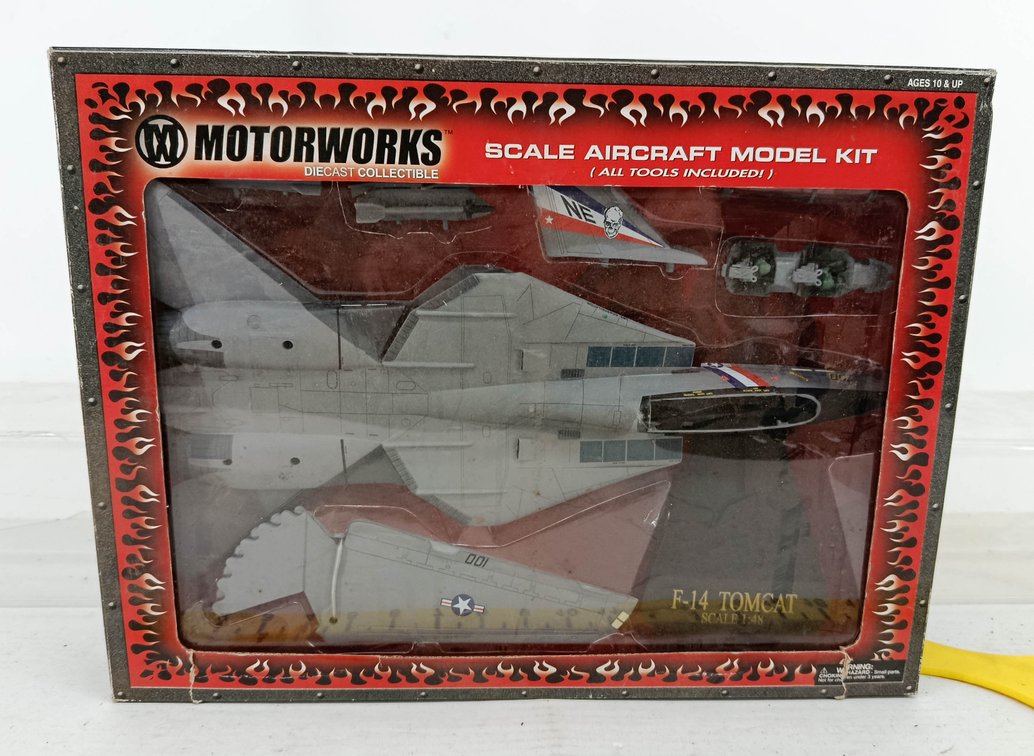 MOTORWORKS F-14 TOMCAT 1:48 SCALE DIE-CAST AIRCRAFT MODEL KIT OB  INV 260740131