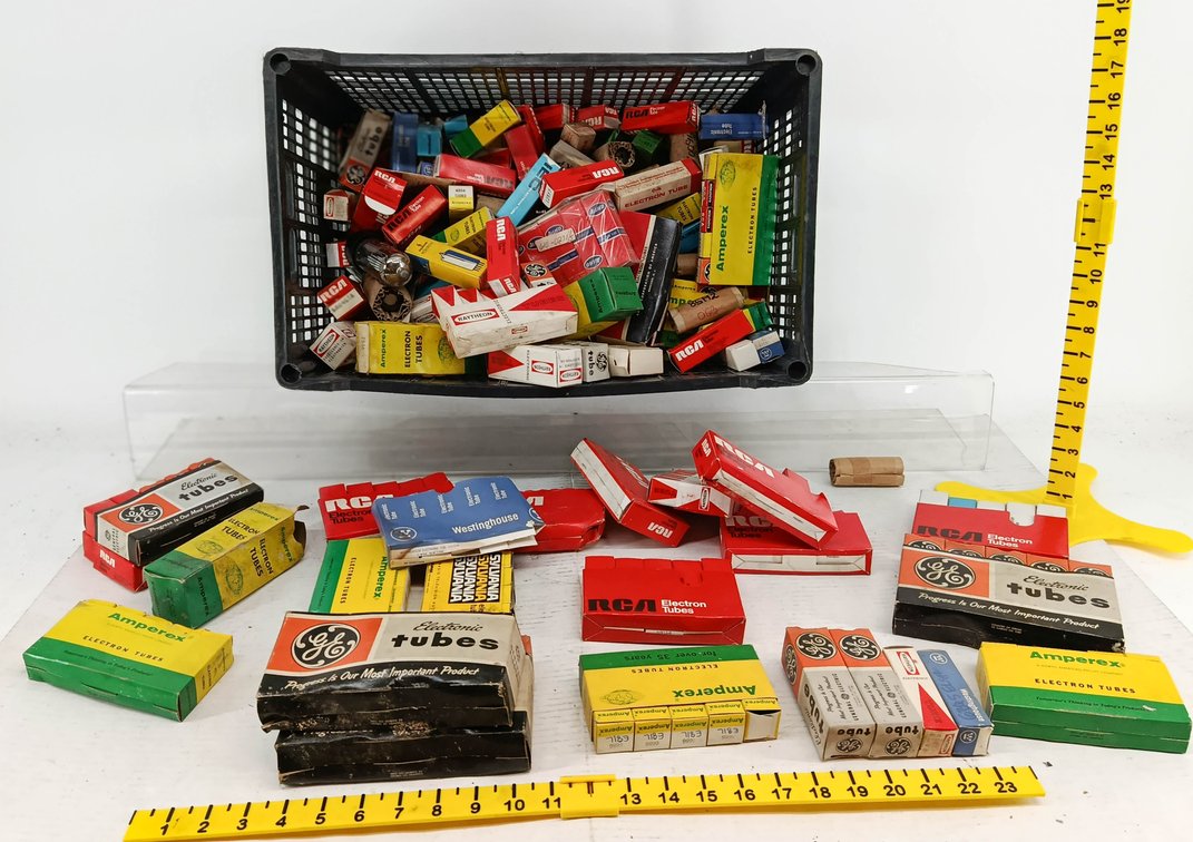 ASSORTED ELECTRON TUBES RCA GE AMPEREX RAYTHEON WESTINGHOUSE SYLVANIA & OTHER BRANDS SOME OBS  INV 260901074