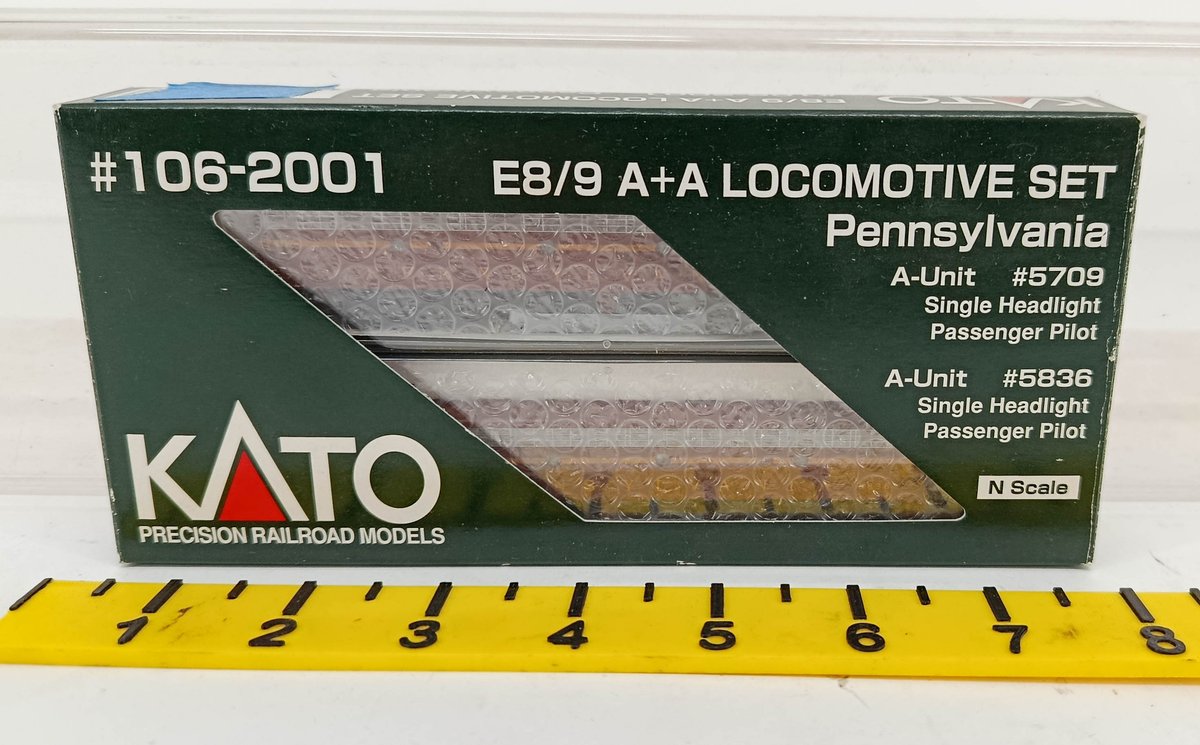 KATO 106-2001 PENNSYLVANIA E8/9 A+A LOCOMOTIVE SET, N SCALE, OB  INV 262250056