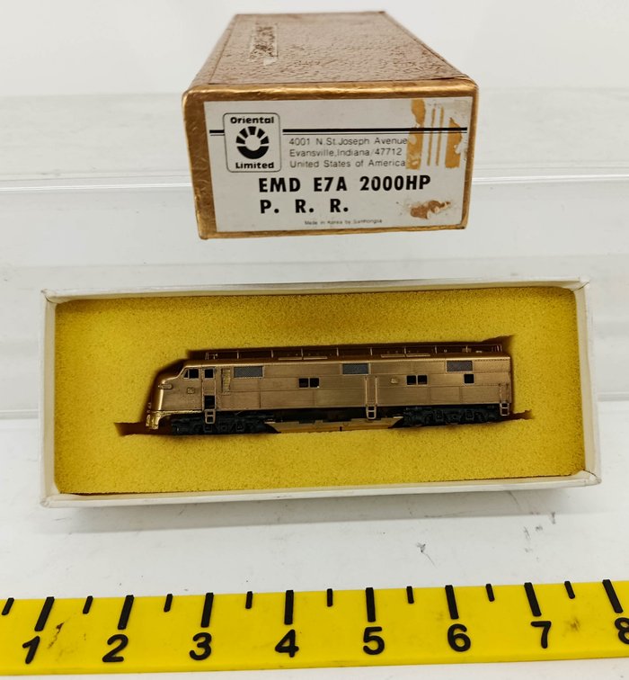 ORIENTAL LIMITED EMD E7A 2000HP PRR N SCALE BRASS LOCOMOTIVE, OB  INV 262250079