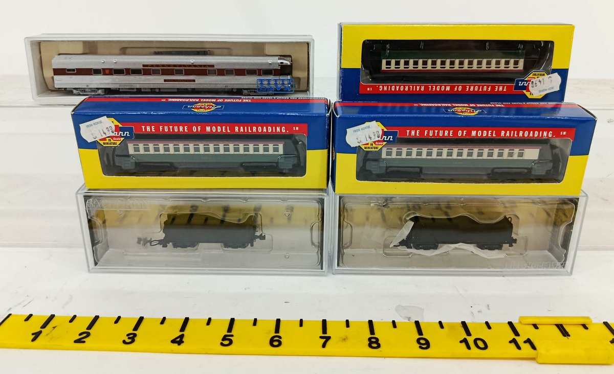 6 ATHEARN, KATO & BACHMANN N SCALE PENNSYLVANIA PASSENGER CARS & TENDERS, 6 OBS  INV 262250085