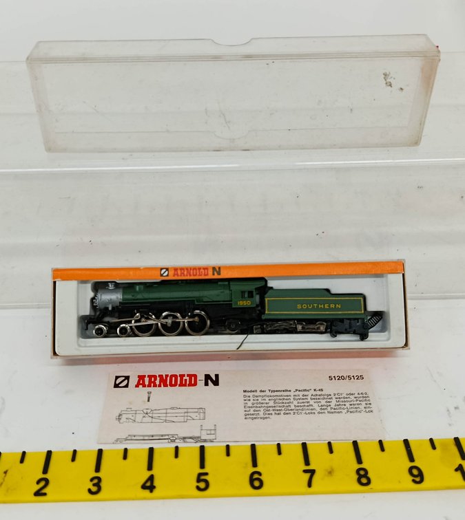 ARNOLD N 5120 SOUTHERN 1950 4-6-2 PACIFIC K-4S STEAM LOCOMOTIVE & TENDER, OB  INV 262250093